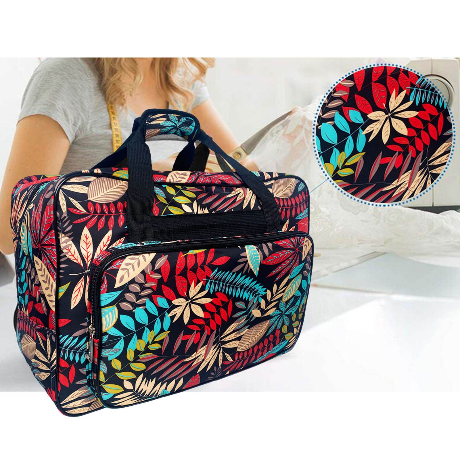 Sac de transport pour Machine à coudre en Nylon 46x23x32cm, sac à main léger de grande capacité, fourre-tout de voyage, poches pour outils