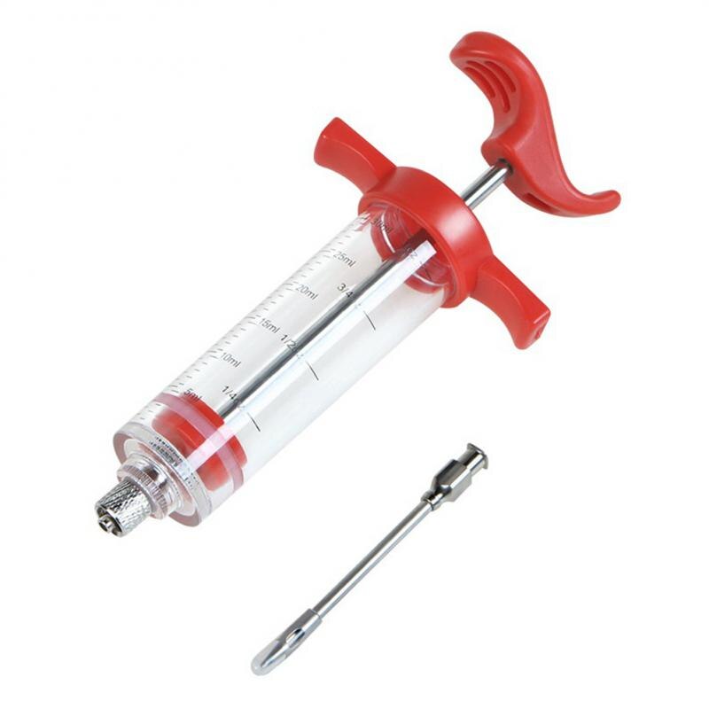 Seringue à viande BBQ et Marinade, avec aiguilles en acier inoxydable, pour dinde et poulet, accessoires de cuisine: 1 set