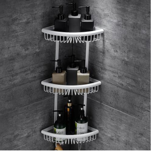 Badkamer Accessoires Set, Witte Vierkante Papier Houder, Handdoek Bar, Zeep Mand, Handdoekenrek, hoekplank, Haak, Badkamer Hardware Set