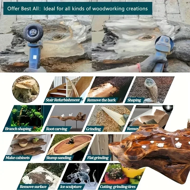 1 Stücke Gestaltung Schnitzen Schleifen Dreh Holz Schleifscheibe Schleifwerkzeug 16/22mm Bohrung Holz Polierscheibe 4 Zoll 100mm