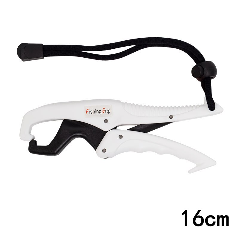 Fish Grabber Plier Controller Fish Grip ABS Grip Tackle Holder Fish Clamp with Adjustable Rope Fishing Tackle Accessories: White 16cm