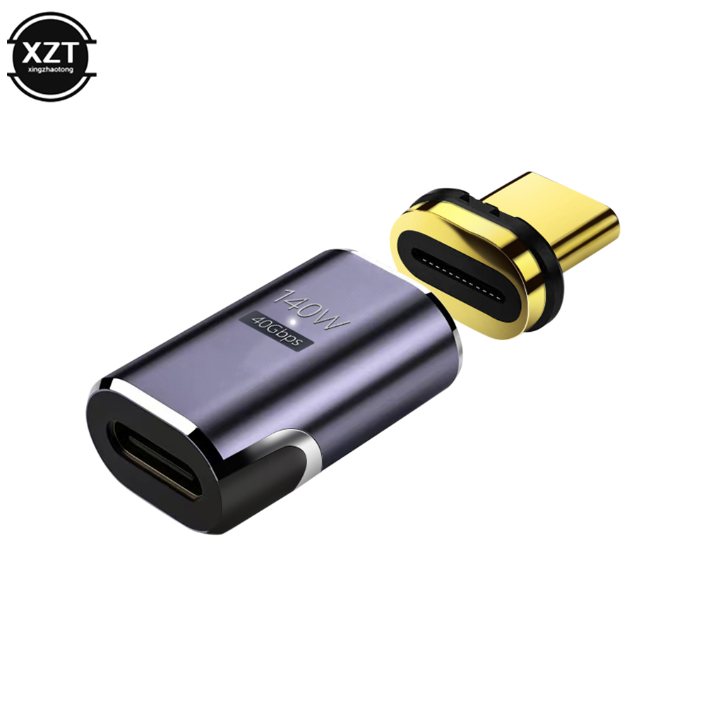 Magnetic Cable Plug Tip USB TypeC 140W Cable Connector Type C Magnetic Charge Adapter Micro USB Magnet Cable Converter Charge: green