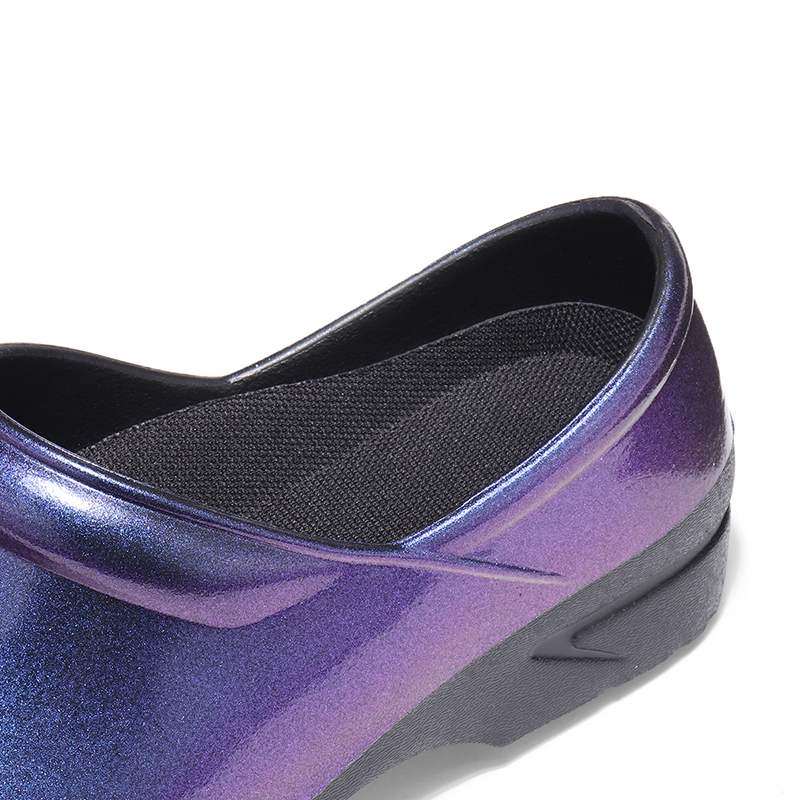 AtreGo Womens Gradient Kitchen Chef Work Shoes Oil-resistant Waterproof Non-slip Hotel Restaurant Chef Shoes Flat Sandals