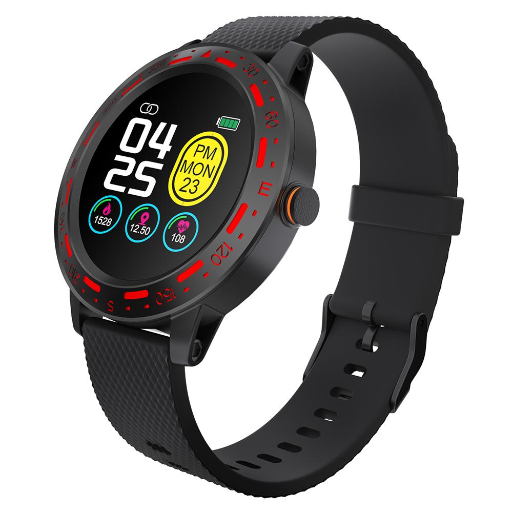 S18 1.3 zoll-touchscreen, herzfrequenzmesser, blutdruckmessgerät, sport-smartwatch, individuell anpassbare alarme, erinnerungsfunktion, schlafüberwachung