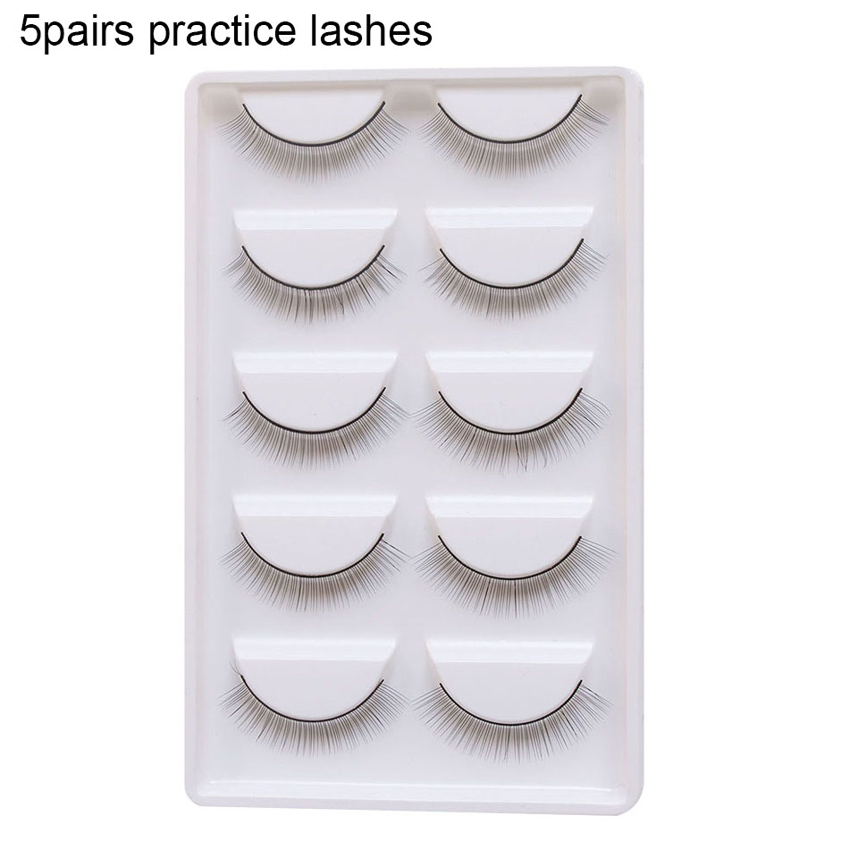 Pro Training Mannequin Platte Kop Praktijk Make Up Wimpers Wimper Extensions, Opleiding Hoofd Oefenpop Kosmetiek Pop Hoofd: 1box lashes