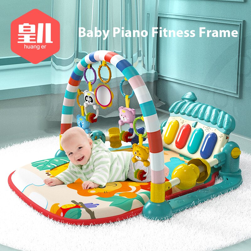 Baby Muziek Rack Speelkleed Puzzel Tapijt Met Piano Toetsenbord Kids Baby Playmat Gym Kruipen Activiteit Tapijt Speelgoed Voor 0-12 Maanden