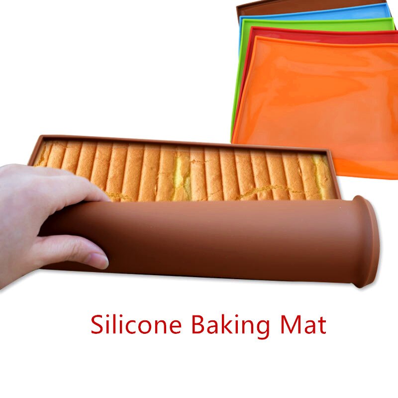 Silicone Baking Mat DIY Cake Pad Pan Non-Stick Oven Liner Swiss Roll Bakeware Plate Dish Mold BBQ Grill & Baking Mats Macarons