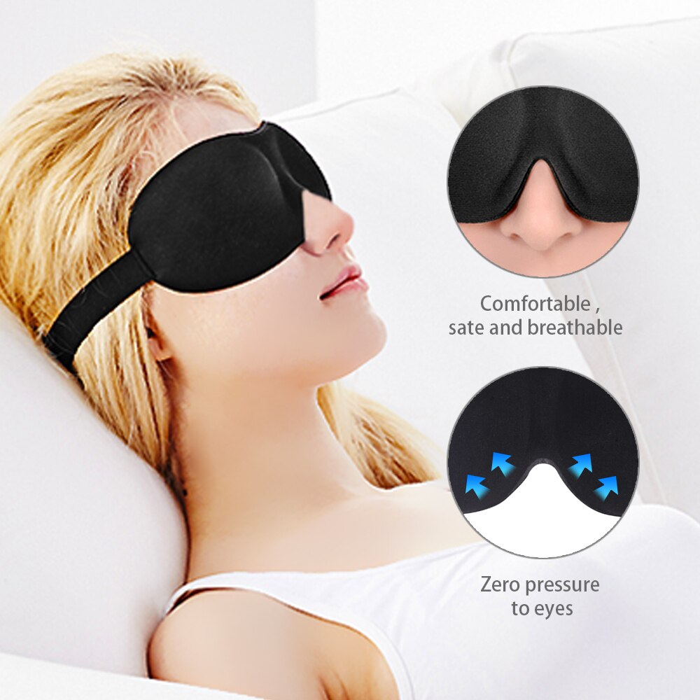 Antifaz para dormir 3D, ayuda para dormir, sombra de ojos estéreo, Parche de sombra para ojos, suave, portátil, antifaz, máscara de viaje para dormir