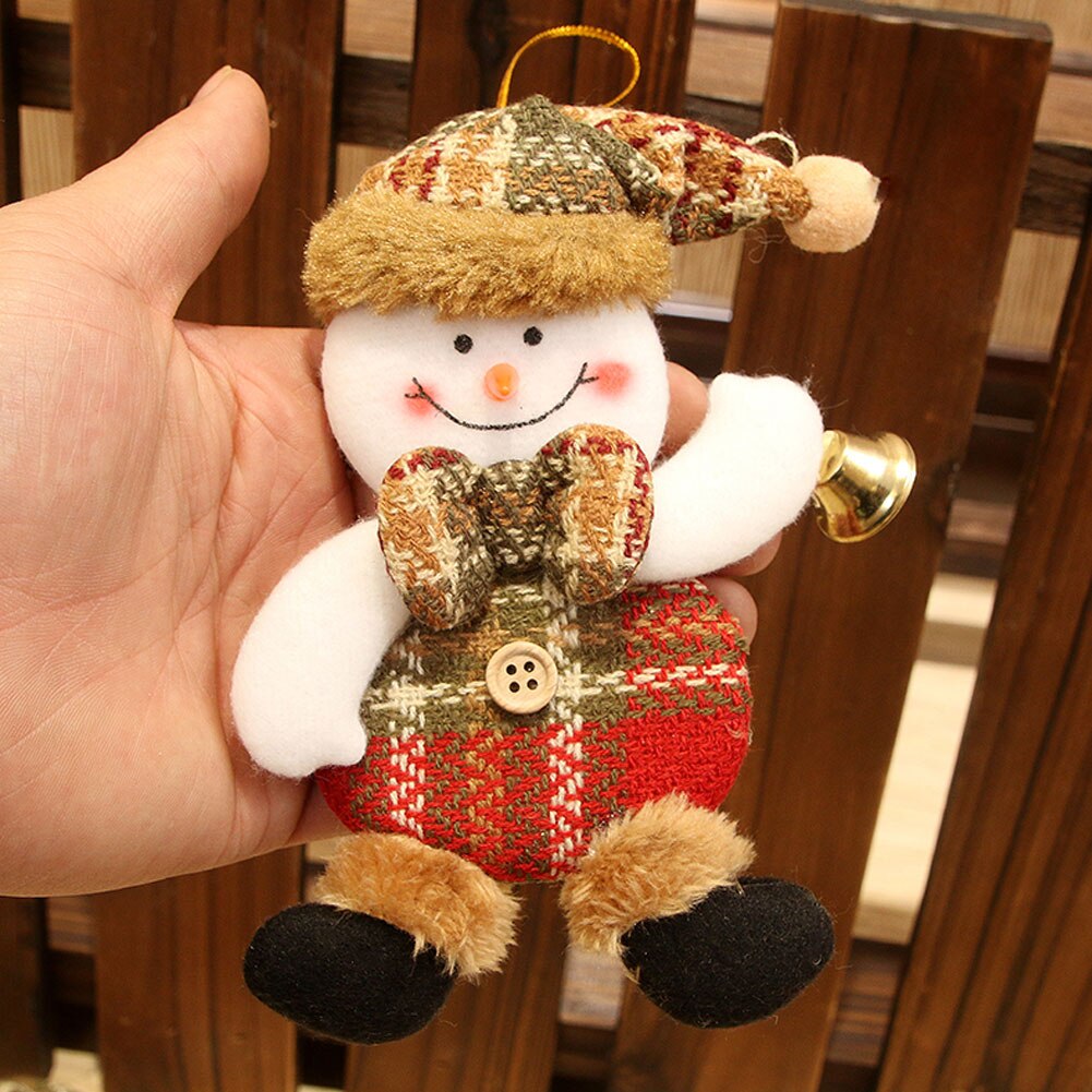 Juletræspynt til hjemmet julemand snemand elg legetøj hængende vedhæng glædelig julepynt til børn