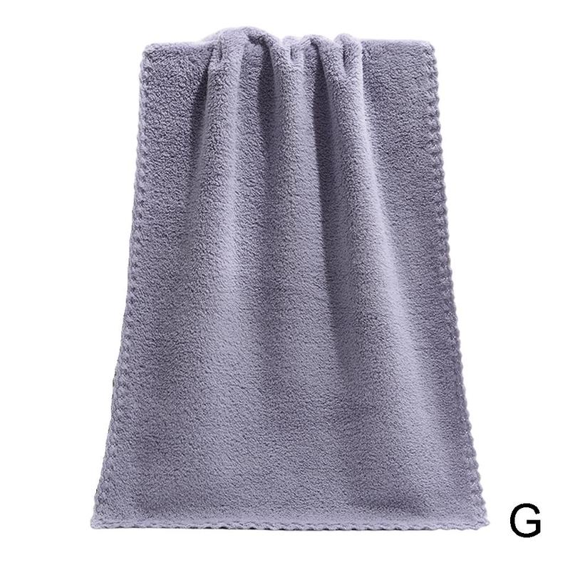 1PC Coral Fleece Lightweight Towel Color Water Absorbent Face Towels Home Velvet Textile For Spa Clean Bath Bathing Towel: G