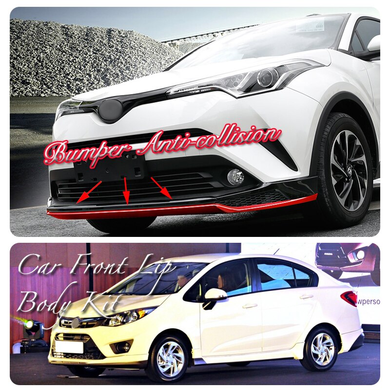 Car Bumper Lip Front Spoiler Skirt Deflector For Proton Persona 2007 Tune Car Modified Body Kit VIP Hella Flush Lips