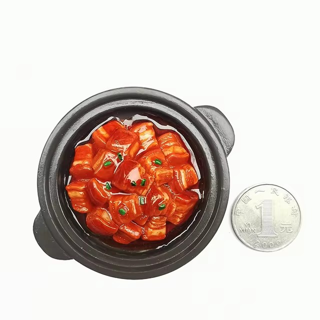 Gesimuleerde voedselkoelkastmagneten Hars geschilderde magneet Noedels Ribben Pot Leuke magneten voor koelkast Retro magnetisch handwerk: Lavendel