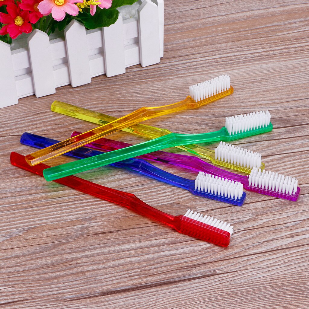 6PCSx Nano Dental Care Premium Hard Toothbrush Bristle Tooth Brush Set For Adult