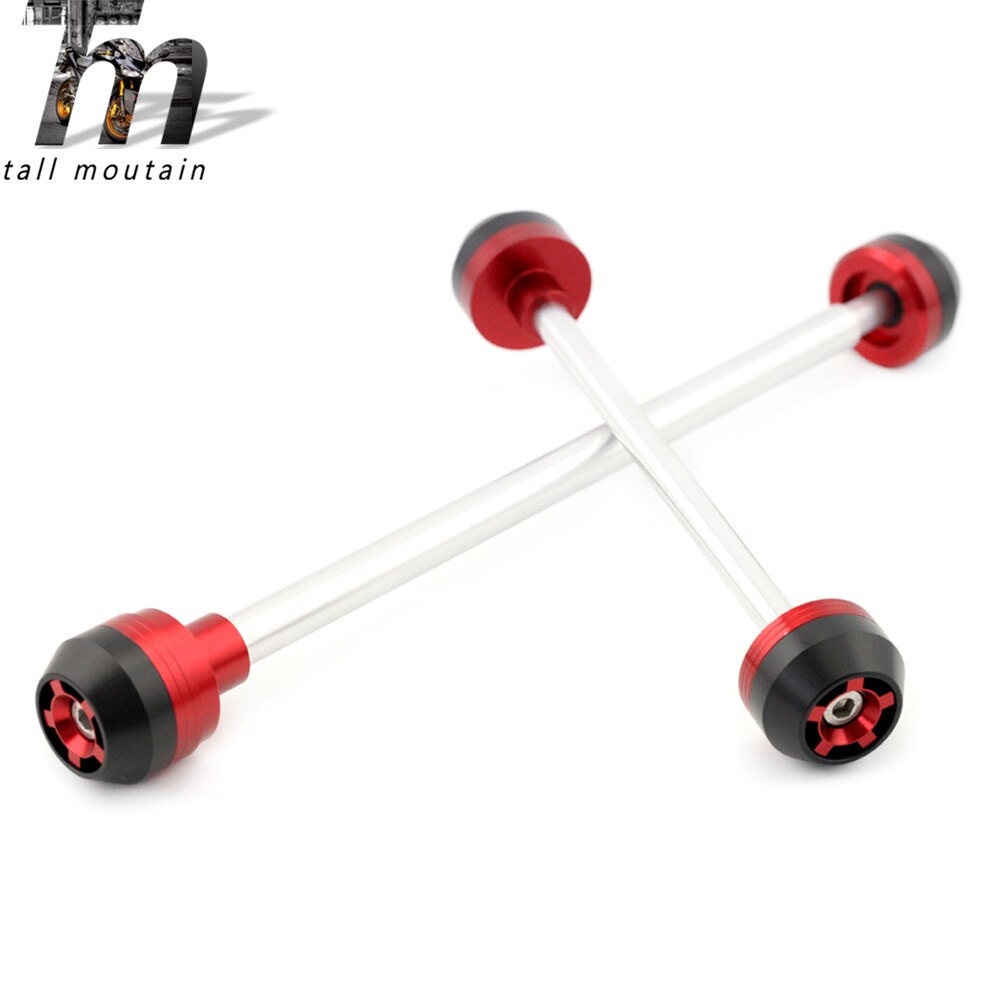 Glissière de choc de fourche d'essieu pour TRIUMPH TIGER 800/XC 800/XC protecteur de roue de moto avant arrière CNC POM 800XC: Rouge