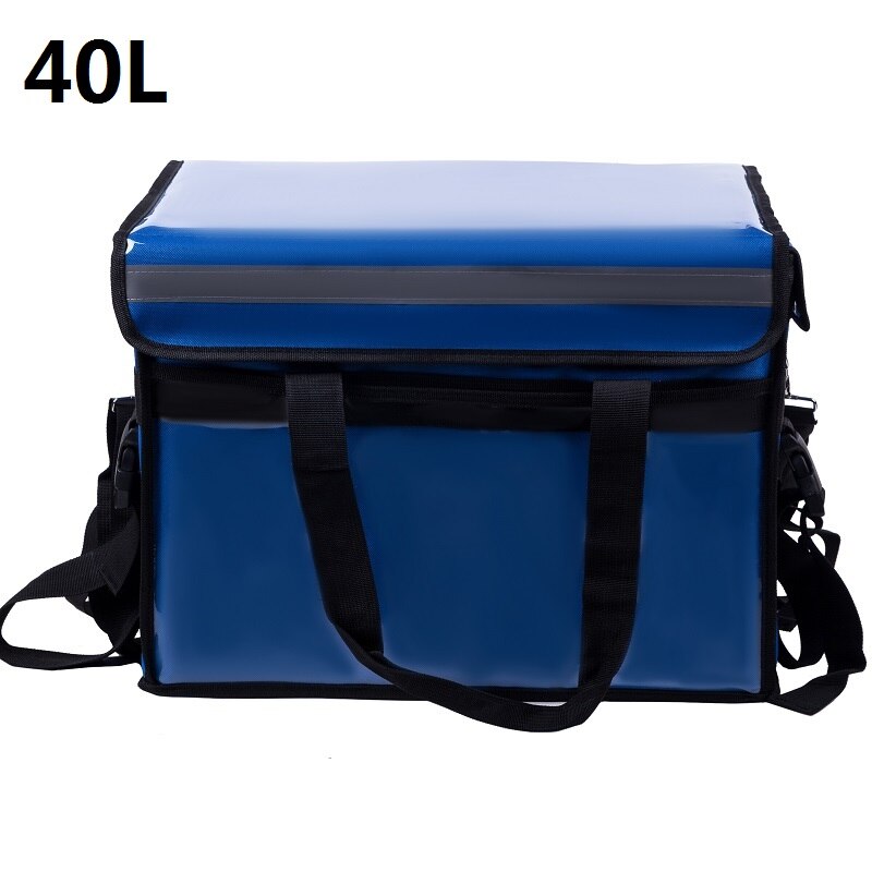 Large Food Thermal Cooler Bag Outdoor Waterproof Ice Thermo Packs Car Travel Picnic Lunch Box Thermos Refrigerator Bag: blue only bag