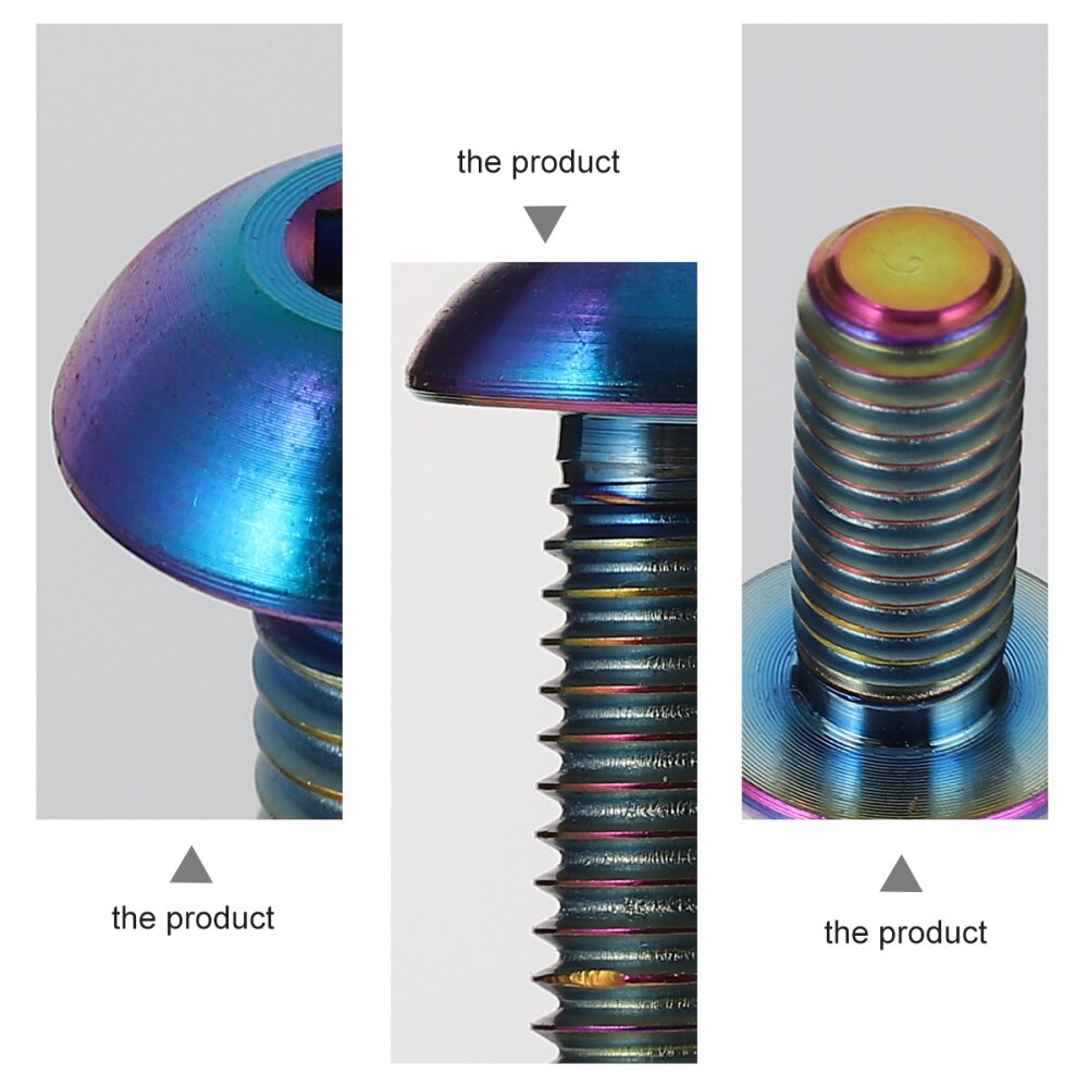 Vis de vélo en titane 2 pièces boulons hexagonaux durables robustes pour moto