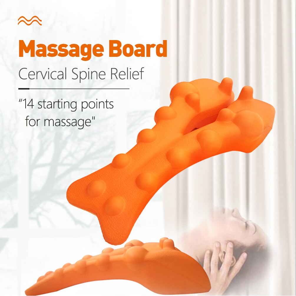 Masajeador Cervical relajante para cuello y hombros, almohada quiropráctica para aliviar la fatiga y relajar, alivio del dolor Cervical