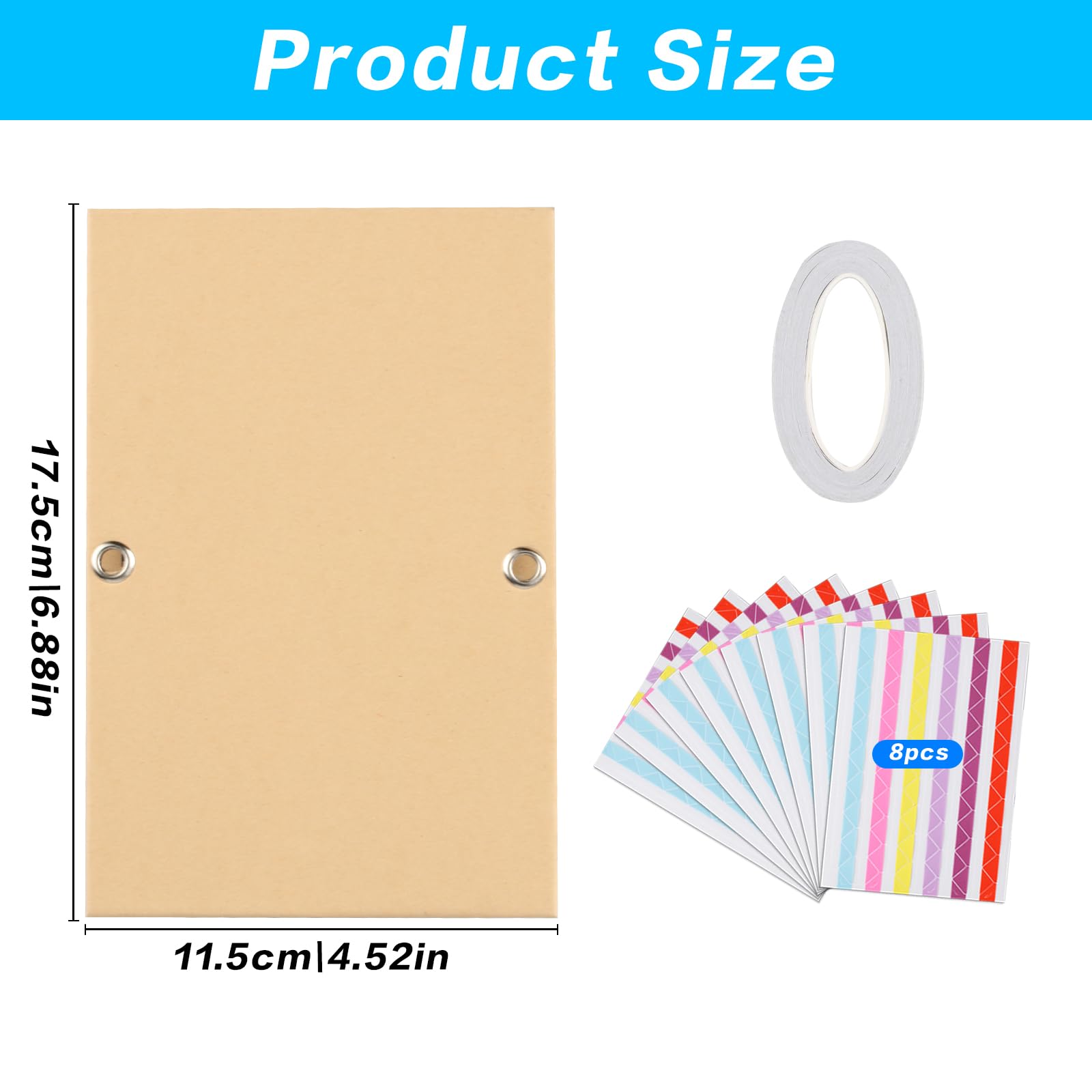 Álbum de fotos negro DIY de 17,5x11,5 cm: álbum de recortes para bodas, cumpleaños y recuerdos