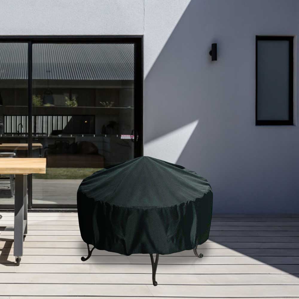 4 Sizes Waterproof Patio Fire Pit Cover Black UV Protector Grill BBQ Shelter Outdoor Garden Yard Round Canopy Furniture Covers