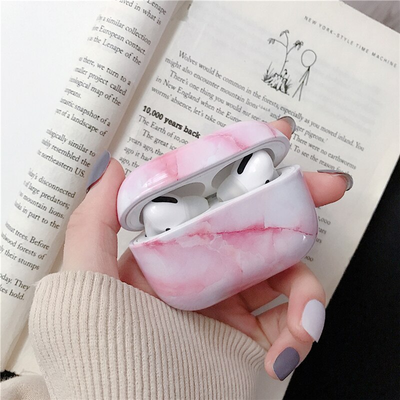 Luksus marmor hovedtelefon etui til airpods pro 2 etui bluetooth øretelefon opladningstaske til airpod 2 1 pro hårdt pc cover tilbehør: Airpods pro 05