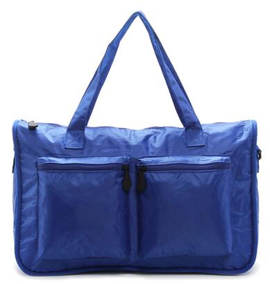 Nylon Women Luggage Bag Portable Folding Travel Tote Bag Weekender Casual Handbags 30%OFF T437: blue