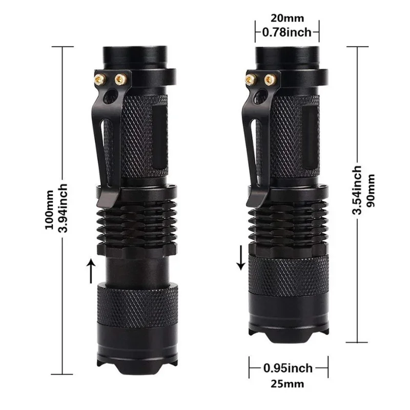 Linterna LED UV de 365/395nm, linterna ultravioleta portátil, lámpara de inspección con zoom, lámparas detectoras de manchas de escorpión y orina de mascotas