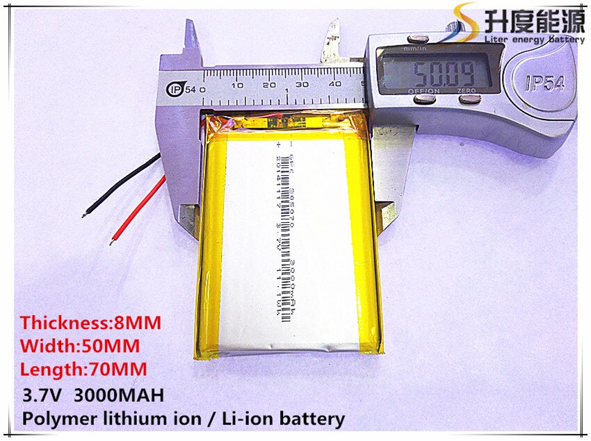 1 teile/los 805070 3,7 V lithium-polymer-batterie 3000 mah DIY mobile notfall power lade schatz batterie