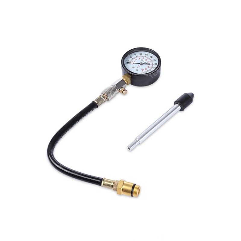 0-300Psi 21kg/cm 21bar 2100kpa Petrol Engine Compression Tester Set Easy-Reading 1/2" Dia Gauge with 14mm/18mm Adapter &amp; 6" Stem