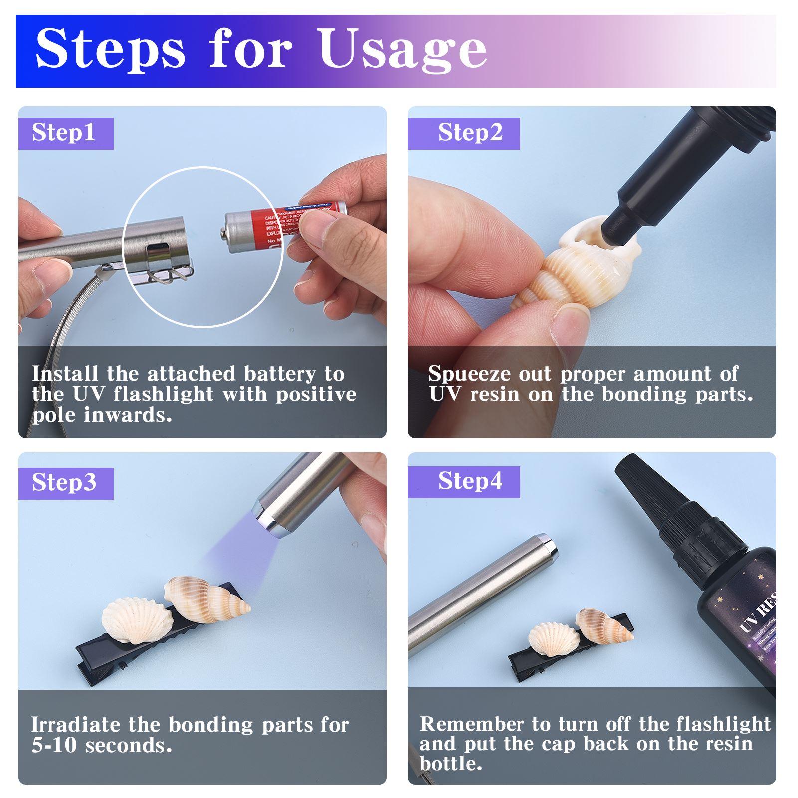 UV Bonding & Welding Glue Kit Super Bonding UV Glue or Black Light Quick-Drying For Bonding Glass, Metal, Wood DIY Craft Decor