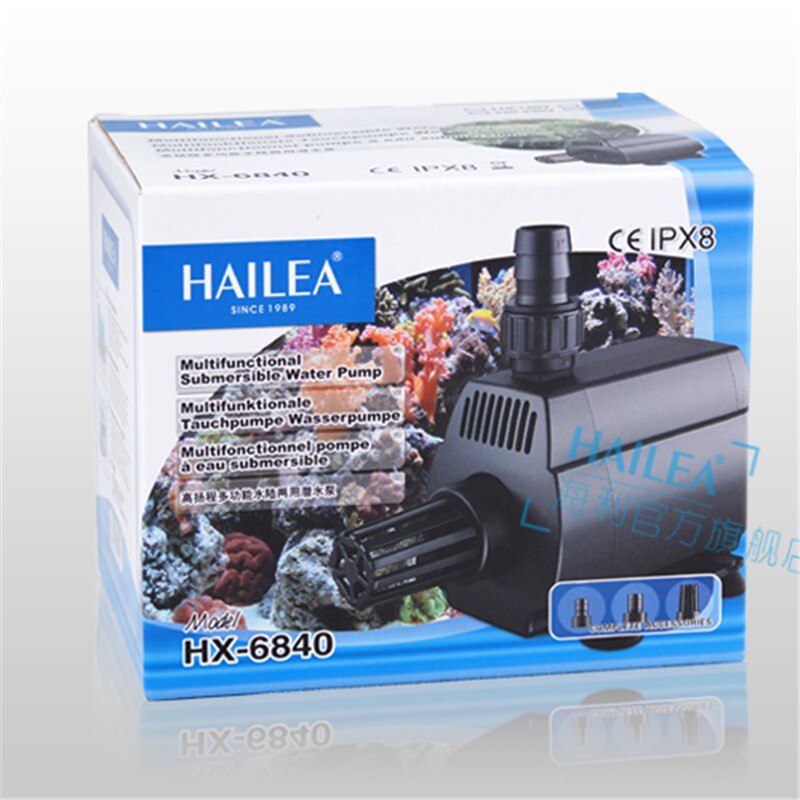 HAILEA HX-6840 5500L/H 90W 220-240V Aquarium Fish Tank Multifunction Inside/Outside Submersible Water Pump Super Silence Pump