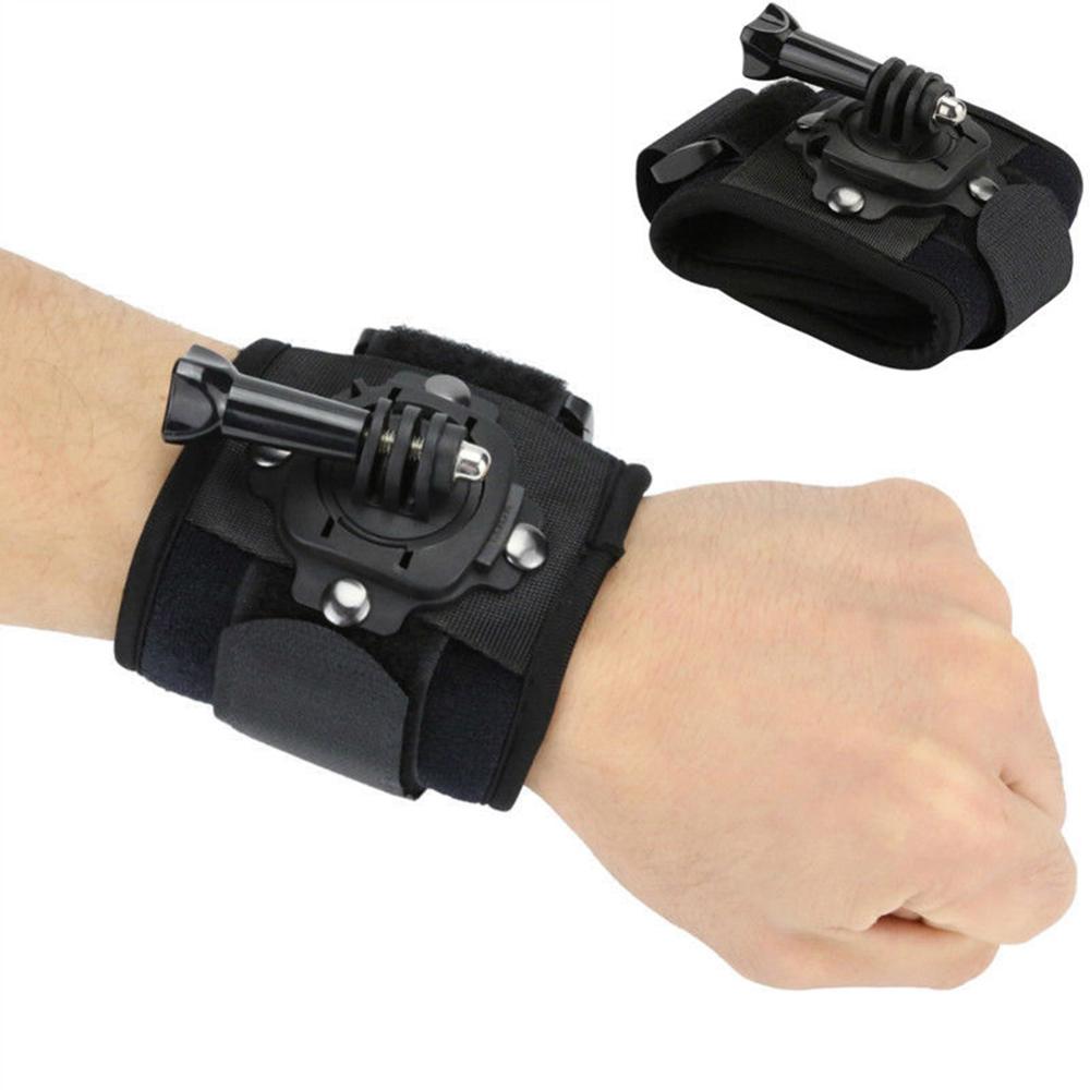 Bracelet de poignet bras sangle trépied montage 360 degrés pour GoPro Hero 9/8/7/6/5/4/3 +/2 caméra poing adaptateur bande pour Go Pro accessoires