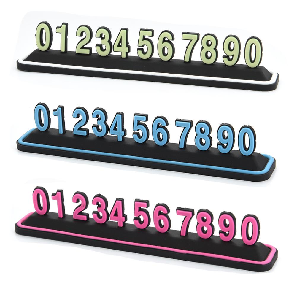 Lichtgevende Auto Tijdelijke Parkeerkaart Universele Automotive Sticker Telefoonnummer Platen Auto Accessoires