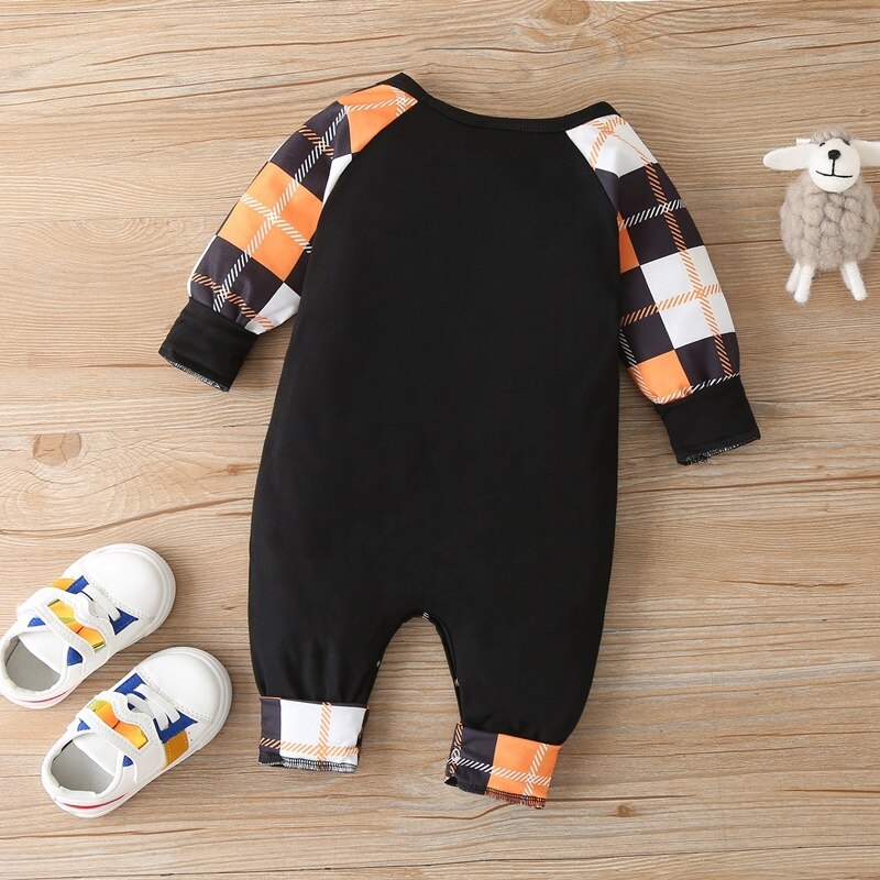 PatPat Autumn and Winter Baby Thanksgiving Turkey Jumpsuit for Baby Boy Baby Clothing