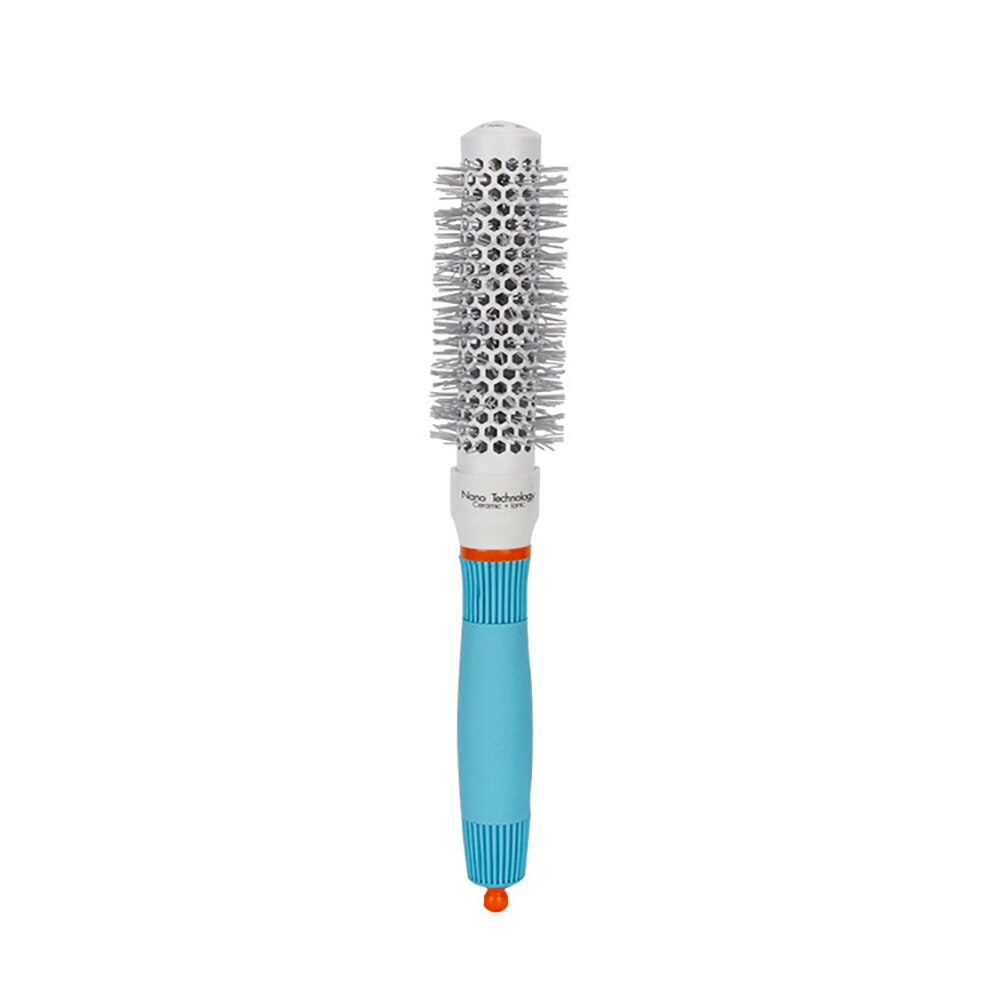 Round Blue Hair Brush Ceramic Ion Hairbrush Comb Salon Hair Styling Tools: 3.5 X 27 cm
