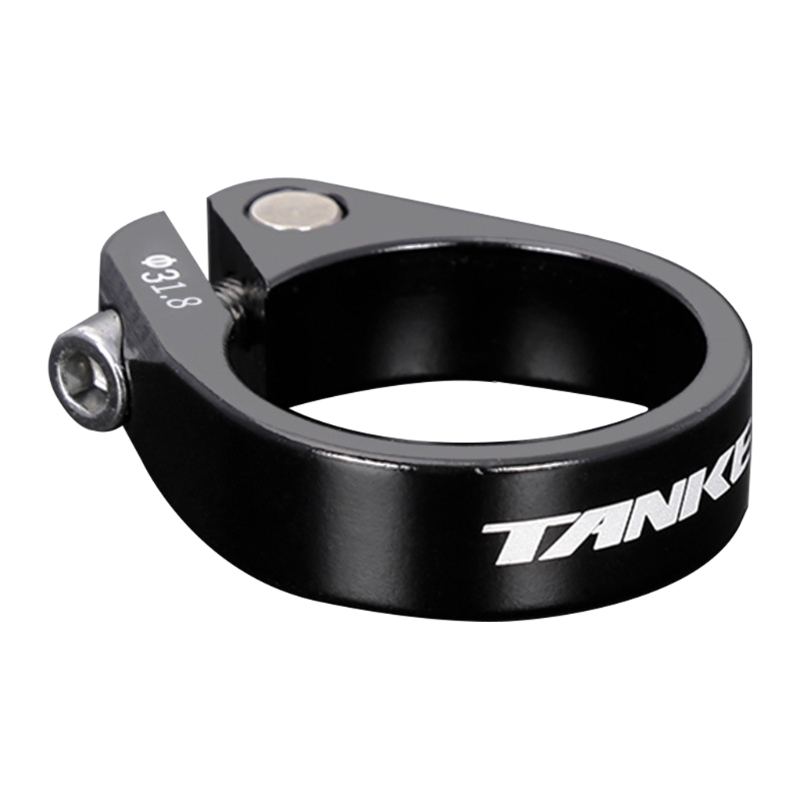 Tija de sillín de bicicleta, abrazadera de tubo de liberación rápida, aleación de aluminio, para MTB, piezas de bicicleta de carretera, 31,8/34,9: 31.8mm black