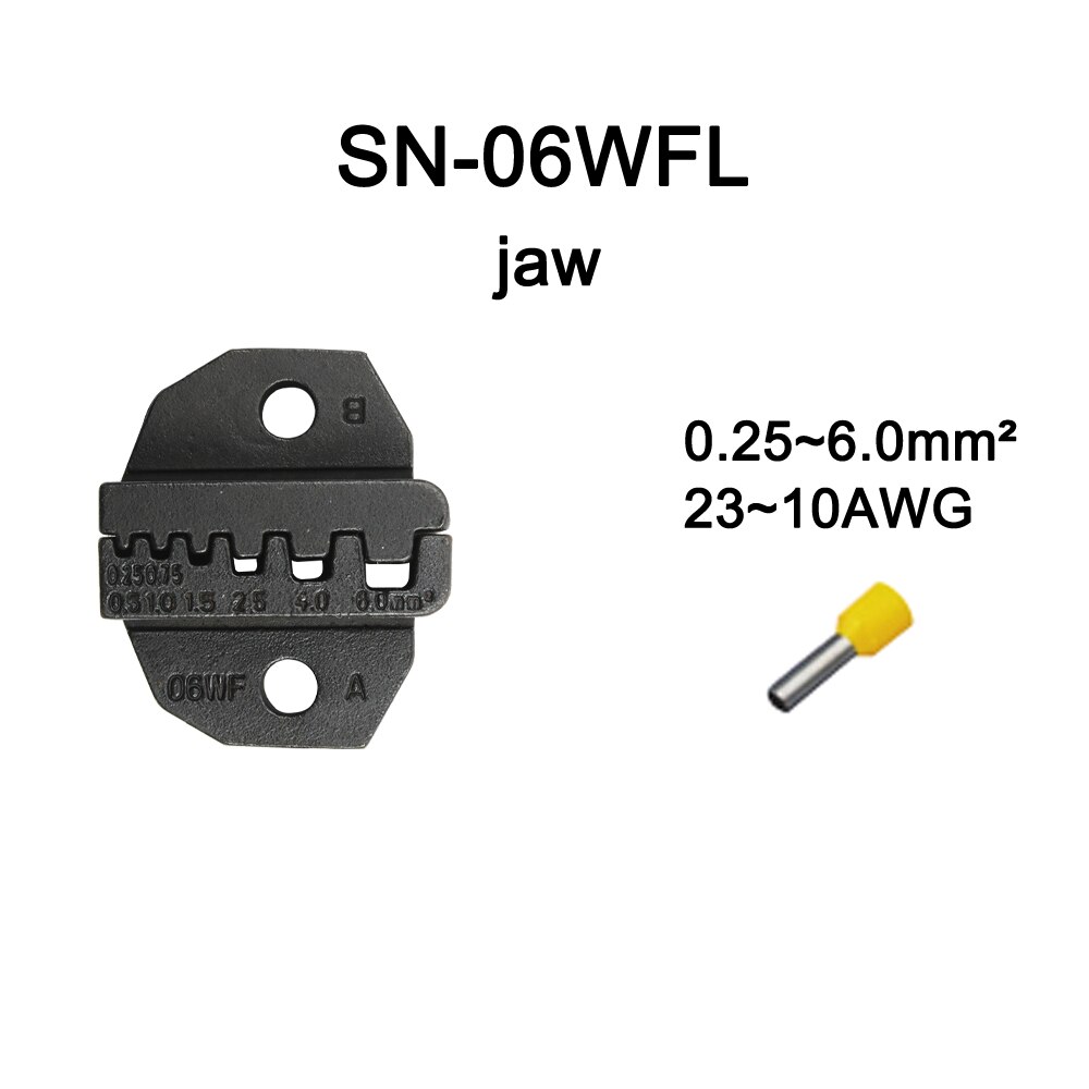Mini europeisk formsats för sn  sn48b crimptång serie handpressverktyg och för  sn28b sn48b sn11011 sn0725 sn0325 sn06: Sn -06 wfl