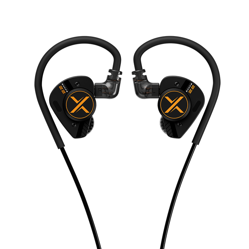ooopusX Op.22 op22 Earphpne 2DD 2BA Drivers in-Ear Monitors with Adjustable Tuning Options 0.78 2pin S Cable 3.5mm Without mic: black