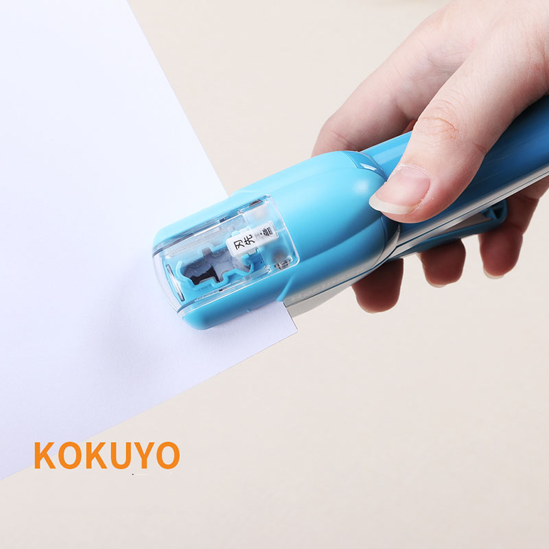 Grapadora Manual sin grapas japonesa KOKUYO Harinacs, grapadora creativa grande sin grapas, papelería de oficina, seguro, fácil de usar