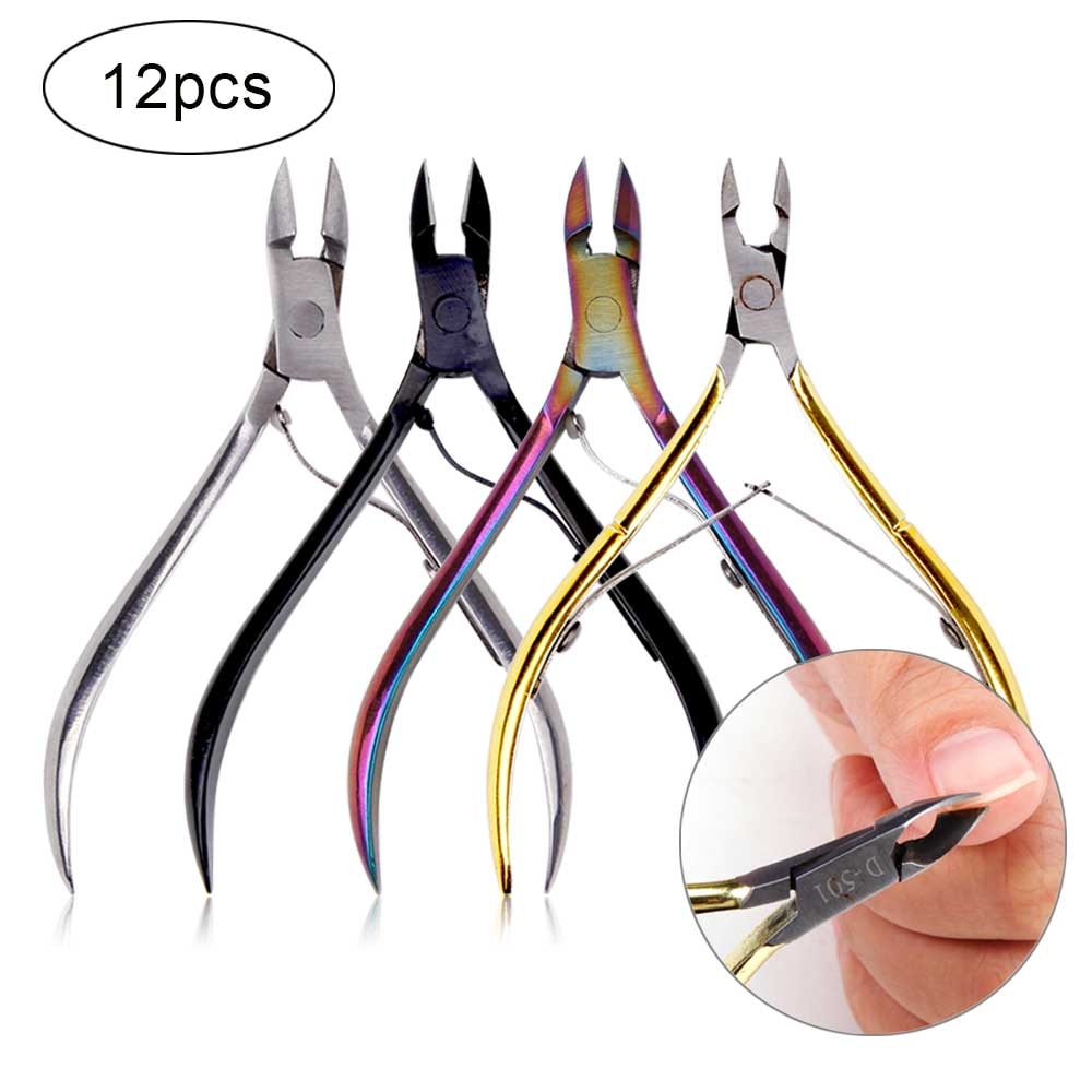 Nail Art 4/8/12pcs Nail Cuticle Nipper Clipper Manicure Pedicure Stainless Steel Toenail Ingrown Edge Cutter Dead Skin Remover