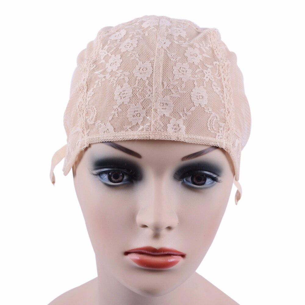 Gorra de peluca rubia para hacer pelucas con correa ajustable en la espalda, gorro tejido, sin pegamento casquillo de peluca, Red para el cabello de buena