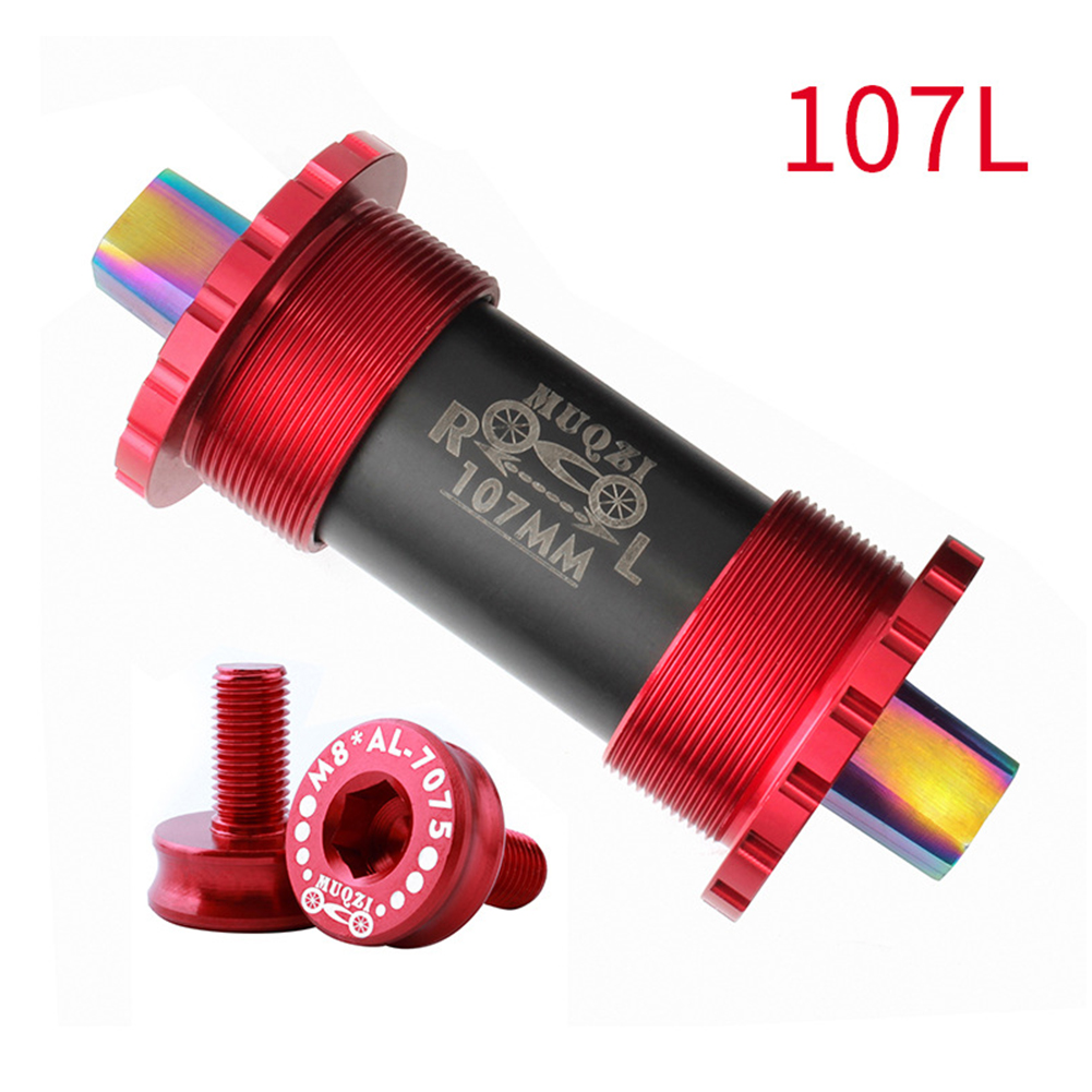 Titanium Alloy Bike Bottom Bracket 103/107/110/113/119/122mm Mountain Bike Road Bike Bottom Bracket Bicycle Parts: Yellow