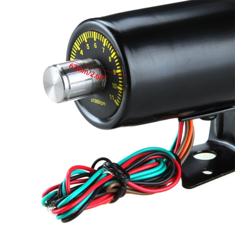 Car Gauge Adjustable 1000-11000 RPM Tacho Shift Light Tachometer Red LED E7CA