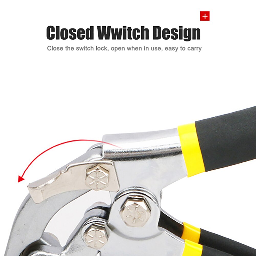 Sheet Metal Hand Seamer 3 Inch Straight Jaw Manual Metal Bender Tool Sheet Metal Bending Pliers Flattening Tool