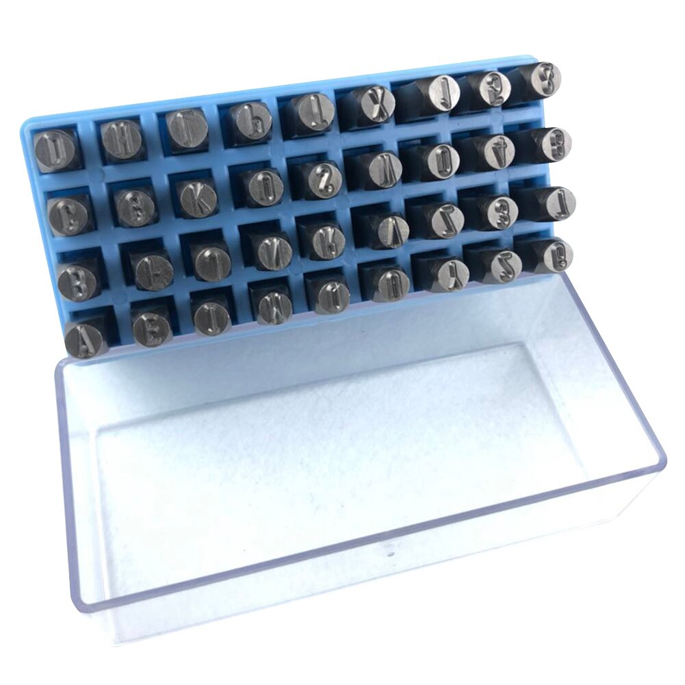 36/38pcs Number and Letter Stamp Set Industrial Grade Hardened Steel Metal Stamps For metal, wood, plastic, leather WWO66