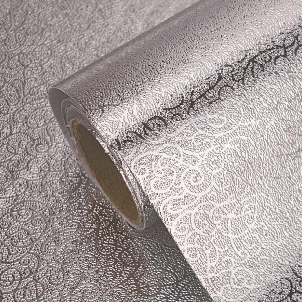 Breite 40/60cm Küche Zauberstab Aufkleber Aluminium Folie Wasserdicht Abnehmbare Selbst Klebstoff Öl Wasserdicht Tapeten Zauberstab Aufkleber: B / 60X300CM
