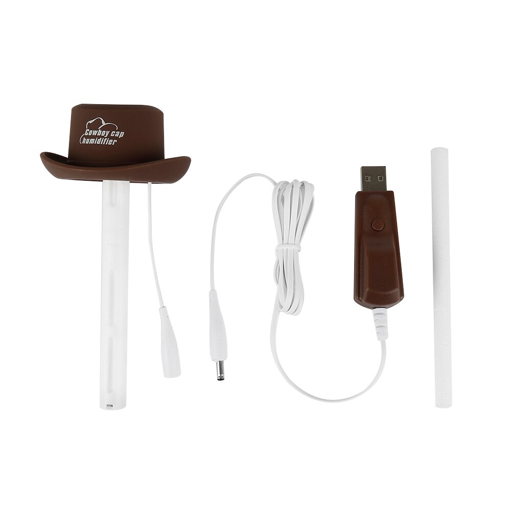 Mini Portable Car USB Humidifier Cowboy Hat Small Bottle Cap Universal Auto Atomizer: 7
