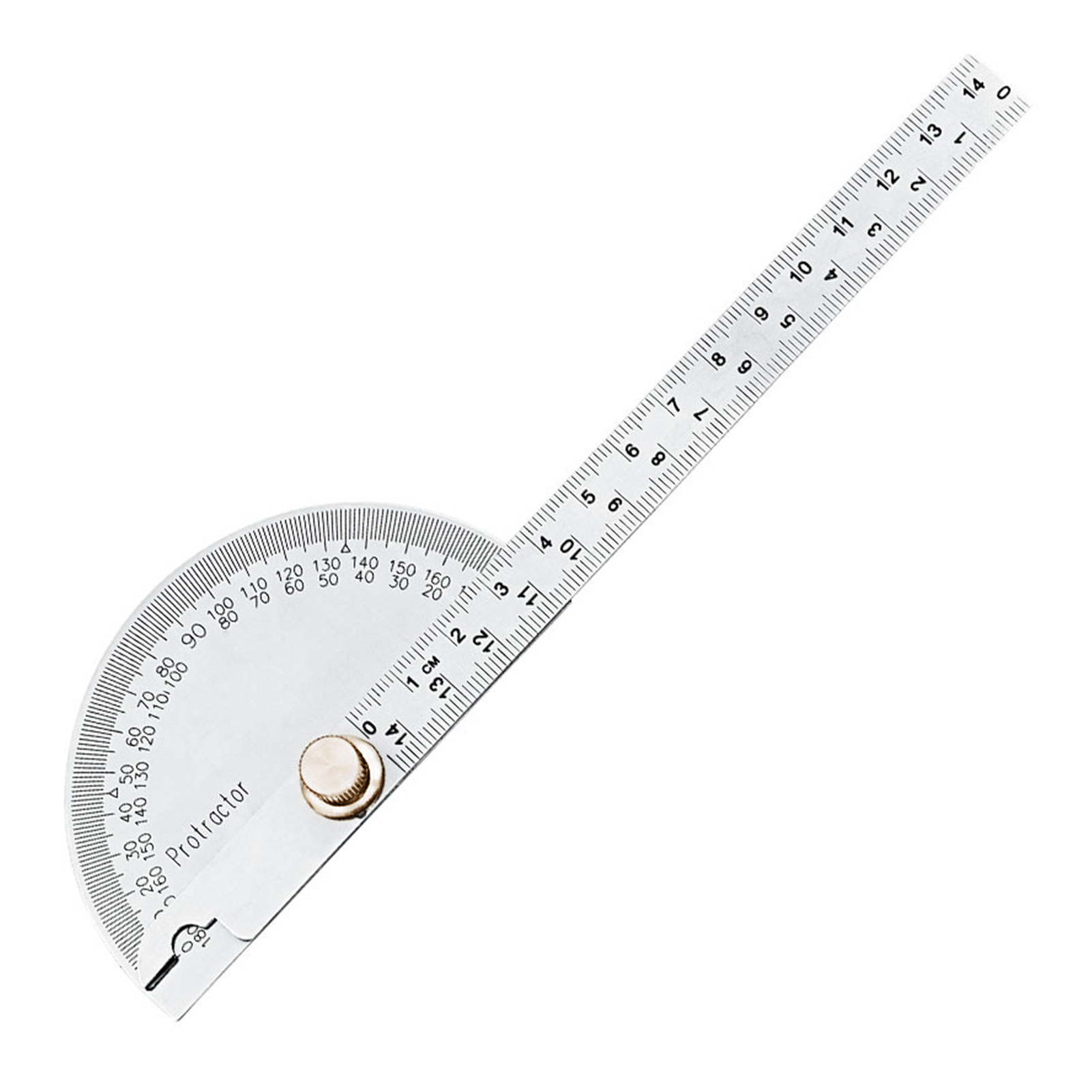 14.5cm 180 Degree Practical Protractor Angle Finder Ruler Stainless Steel Caliper Measuring Tools Woodworking