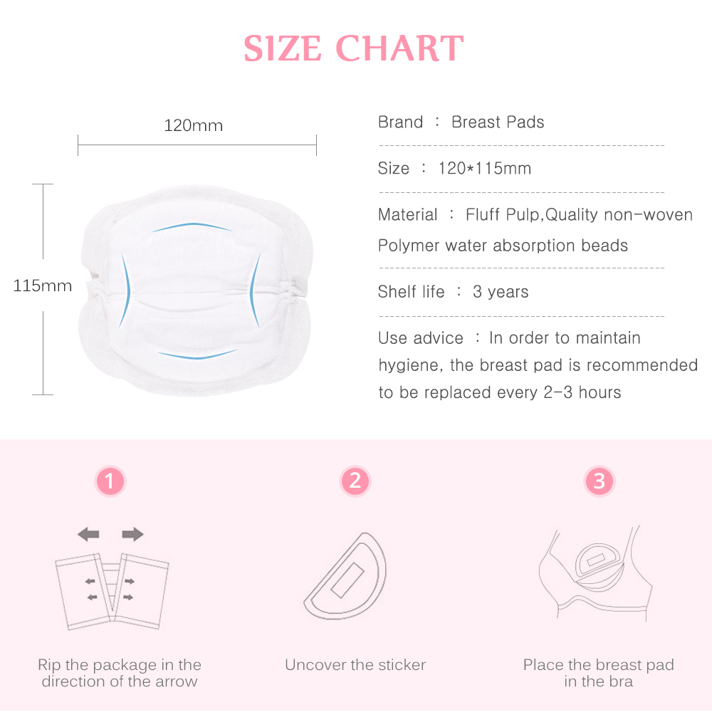 SLAIXIU 16 Pieces Breast Pads Nursing Pads Disposable Breast Pads Breastfeeding Accessories Ultra-thin Dry Soft