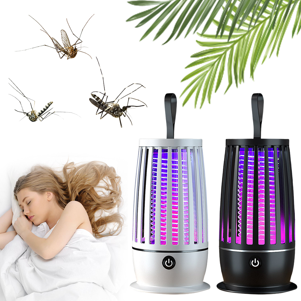 Muggenmoordenaar Lamp USB oplaadbare elektrische vliegenval met nachtlampje Elektrische bugzapper voor binnen voor achtertuinterras Camping