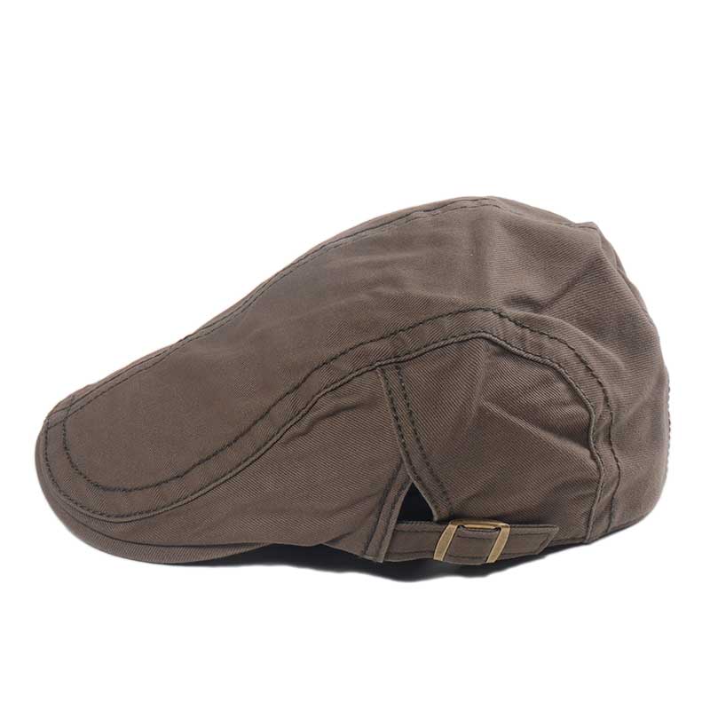 Spring Summer Men's Hats Duckbill Berets Hat for Male Washed Cotton Solid Golf Visors Herringbone Flat Caps Casquette